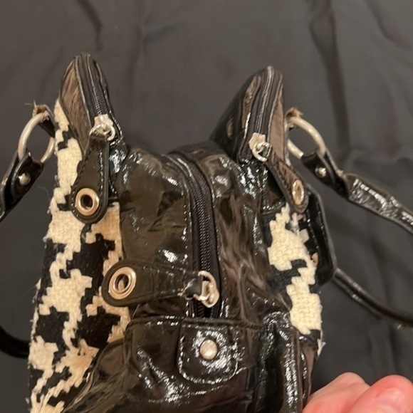 Rampage Houndstooth Wool Purse Black &‎ White - Picture 3 of 5